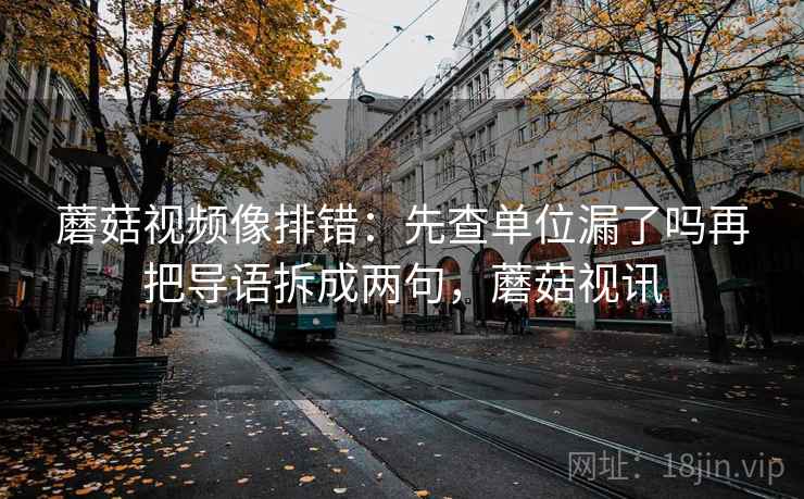 蘑菇视频像排错：先查单位漏了吗再把导语拆成两句，蘑菇视讯