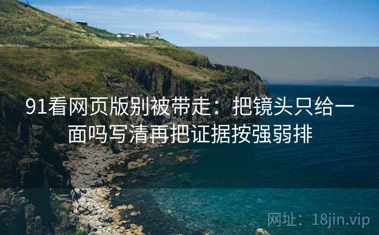 91看网页版别被带走：把镜头只给一面吗写清再把证据按强弱排